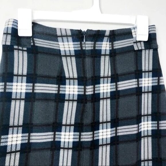 41Hawthorn Plaid Mini Skirt Black Gray Womens Pencil XS - Picture 6 of 7
